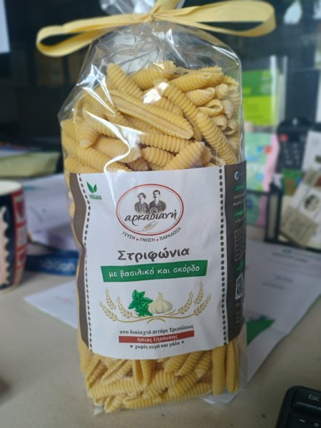 Strifonia Pasta traditional mit Knobi und Basilikum VEGAN, 500 g