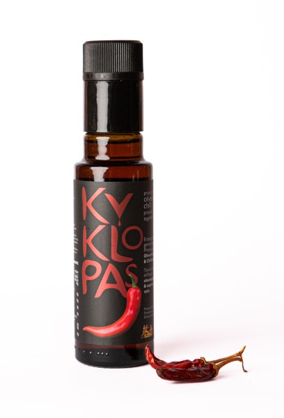 Kyklopas Agrumato Premium Olivenöl mit frischem Chili. 100 ml